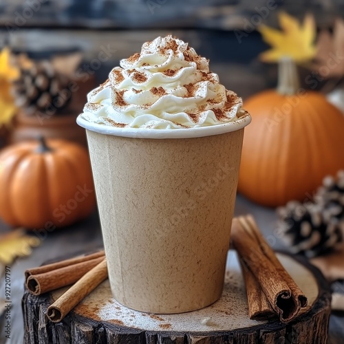 Cozy Pumpkin Spice Latte Perfect for Fall Season photo