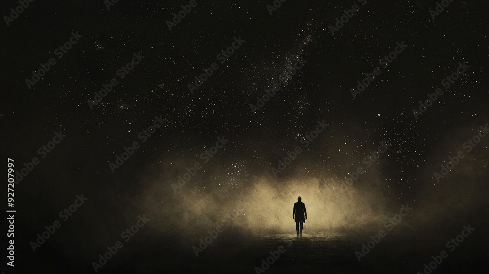 Seeker of Wisdom in a Starry Void. Generative AI Seeker of Wisdom in a Starry Void. Generative AI
