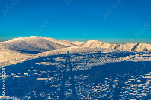 Amazing view from Durkova hill in winter Nizke Tatry mountains in Slovakia photo