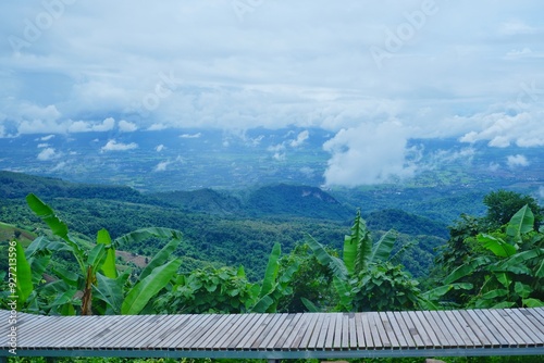 landscape with mountains and sky