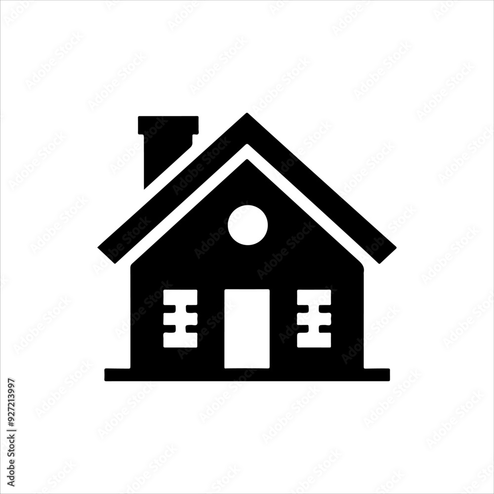 Home icon silhouette vector illustration design on white background.