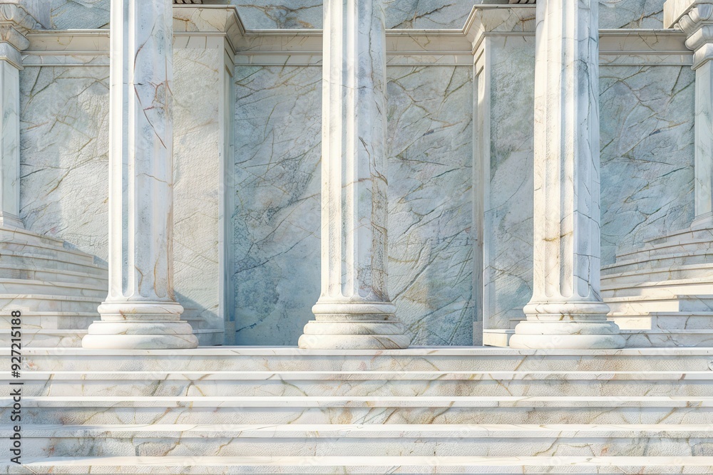 A grand marble staircase with classical columns and intricate detailing. A grand marble staircase with classical columns and intricate detailing.