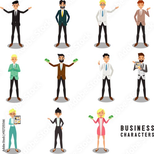 set of business people icons