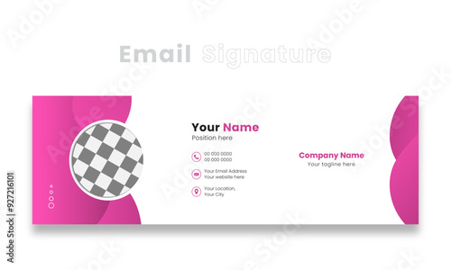 Modern Corporate Email Signature Template in Vector.