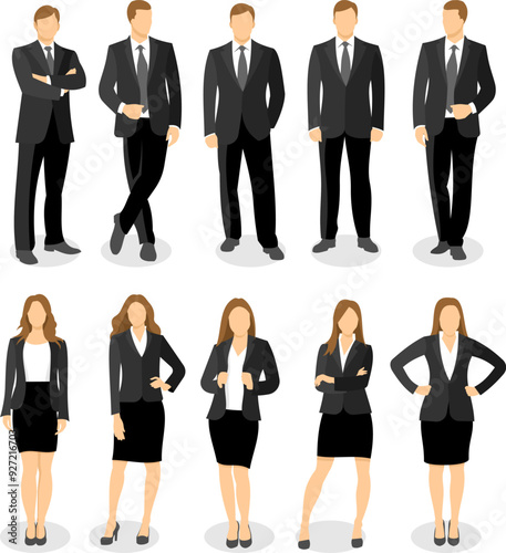 business people set characters 