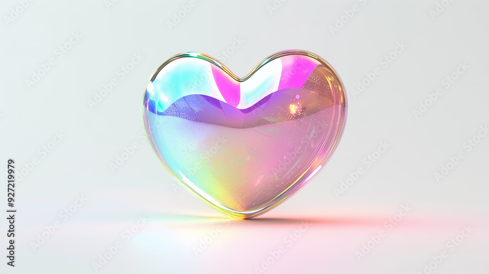 Cute glass heart with glare Cute glass heart with glare