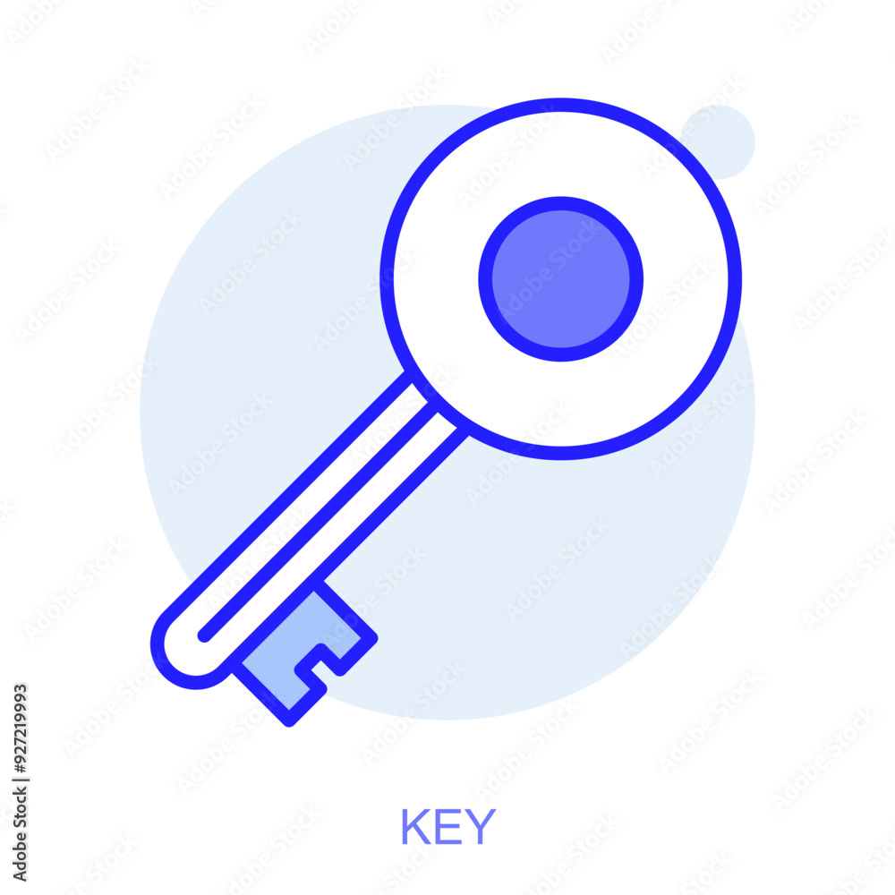 Symbol of a key. Vector illustration Symbol of a key. Vector illustration