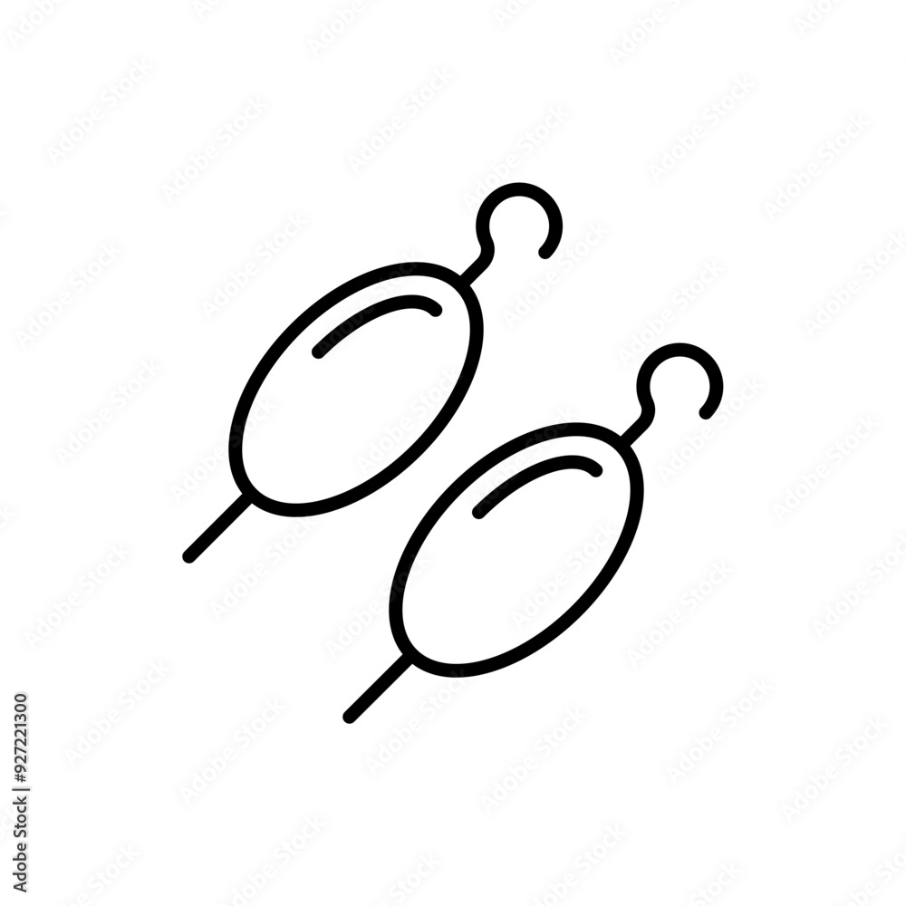 Kebab bbq outline icons, minimalist vector illustration ,simple transparent graphic element .Isolated on white background Kebab bbq outline icons, minimalist vector illustration ,simple transparent graphic element .Isolated on white background