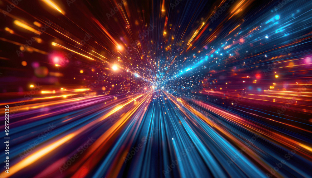 Dynamic burst of colorful light streaks in motion, creating a vibrant and energetic abstract background. Dynamic burst of colorful light streaks in motion, creating a vibrant and energetic abstract background.