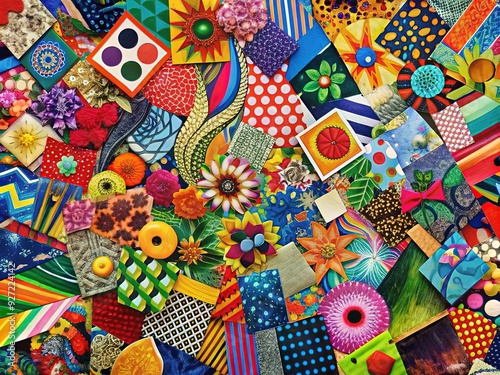 Brain Dump: Chaotic, Colorful, Bold Patterns, Scattered Thoughts photo