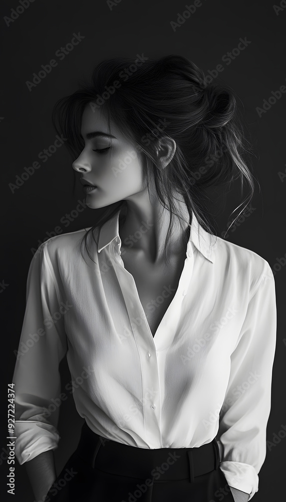 Beautiful woman with gentle style Beautiful woman with gentle style