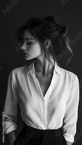 Beautiful woman with gentle style
