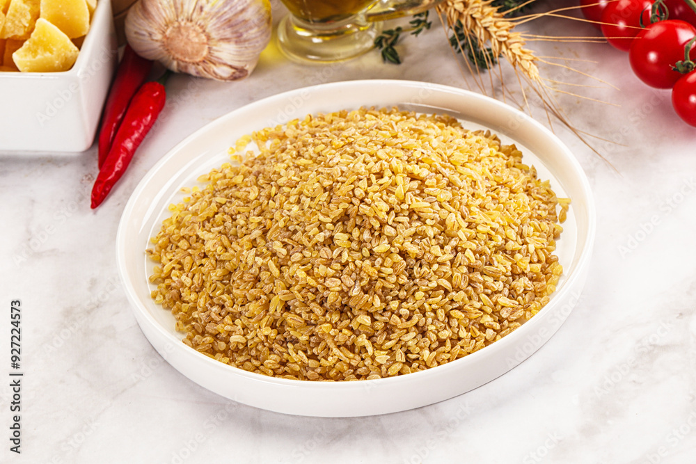 Dry wheat bulgur fow cooking Dry wheat bulgur fow cooking