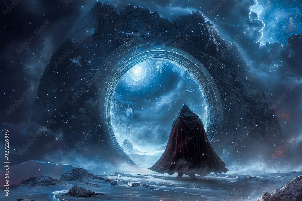 End of the Journey. Generated image. A digital illustration of a fantasy epic of the end of a long, magical journey. End of the Journey. Generated image. A digital illustration of a fantasy epic of the end of a long, magical journey.