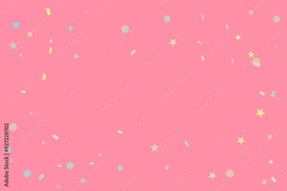 Many Falling Pastel Colorful Tiny Confetti Isolated On Pink Background. Vector Illustration. Congratulations Wallpaper Many Falling Pastel Colorful Tiny Confetti Isolated On Pink Background. Vector Illustration. Congratulations Wallpaper
