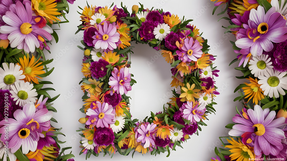 Floral design of the letter Floral design of the letter