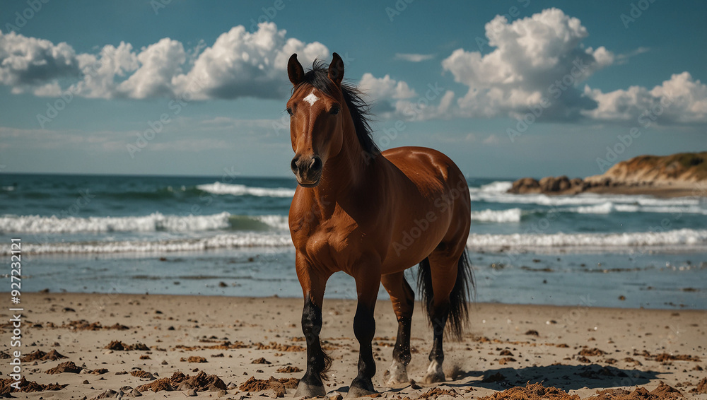 horse on the beach horse on the beach