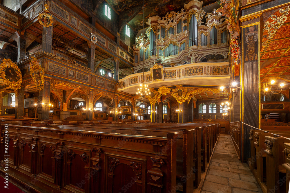 Fototapeta premium Church of Peace in Świdnica, Baroque interior