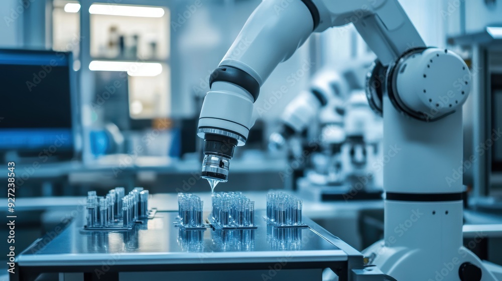 Precision Robotics: Advanced Robotic Arms Safely Handling Delicate Materials in Modern Laboratory Setting Precision Robotics: Advanced Robotic Arms Safely Handling Delicate Materials in Modern Laboratory Setting