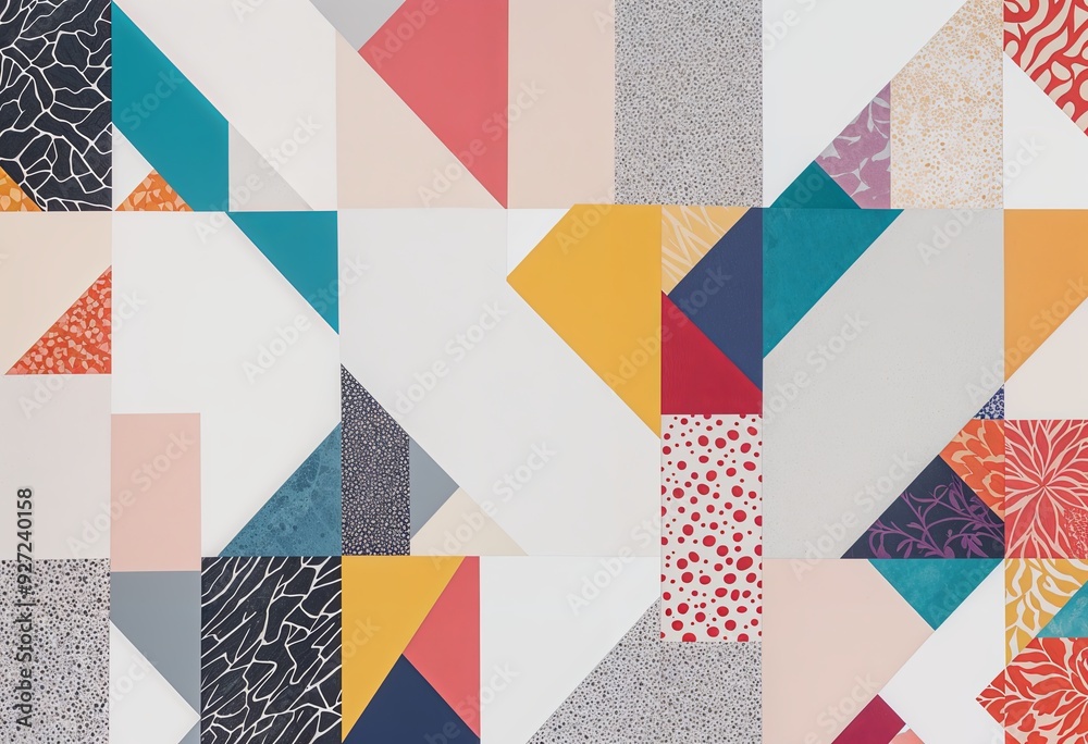 Fototapeta premium A collage of vibrant digital textures and patterns