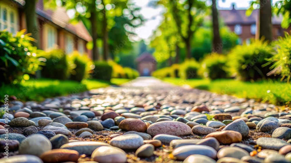 Stone Path in a Green Garden. Stone Path in a Green Garden.
