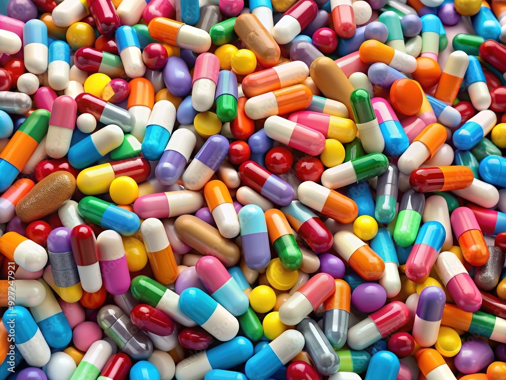 Dense pills heap composition Dense pills heap composition