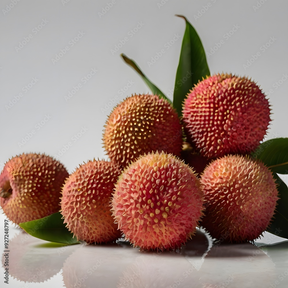Lychee Fruit Still Life Minimalist Avatar on a White Background Lychee Fruit Still Life Minimalist Avatar on a White Background