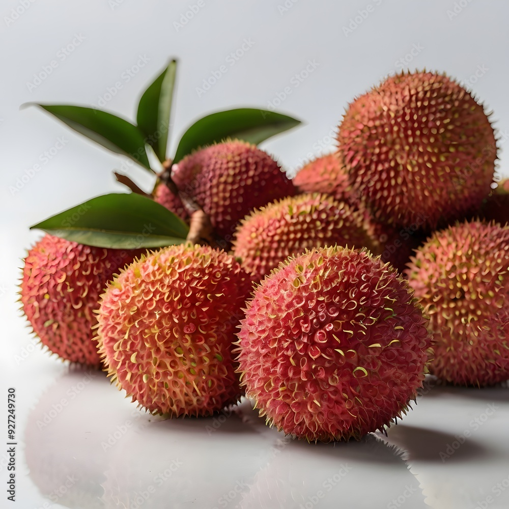 Lychee Fruit Still Life Minimalist Avatar on a White Background Lychee Fruit Still Life Minimalist Avatar on a White Background