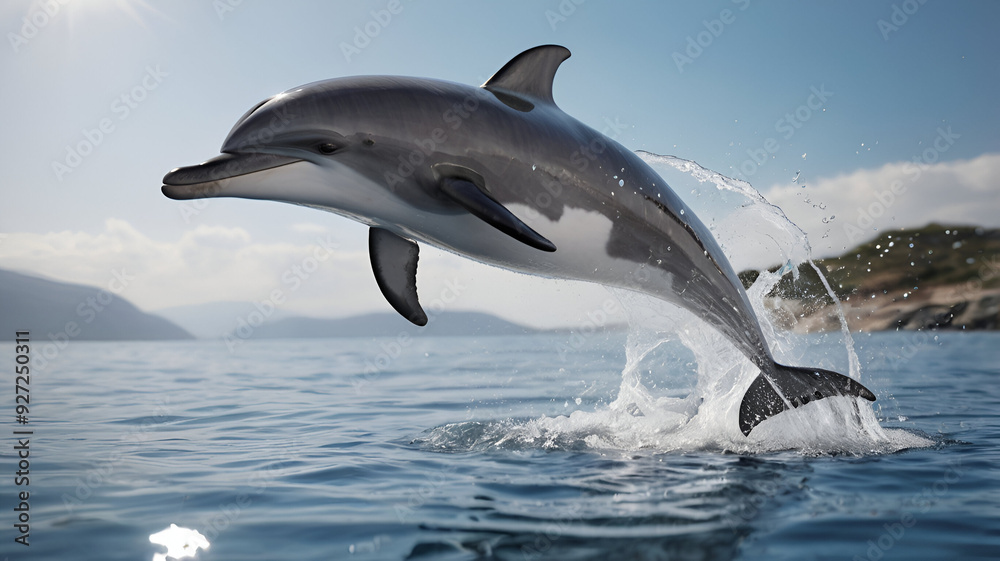 Fototapeta premium dolphin jumping out of water