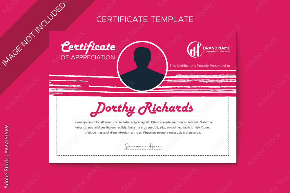 Fototapeta premium Gradient elegant certificate template