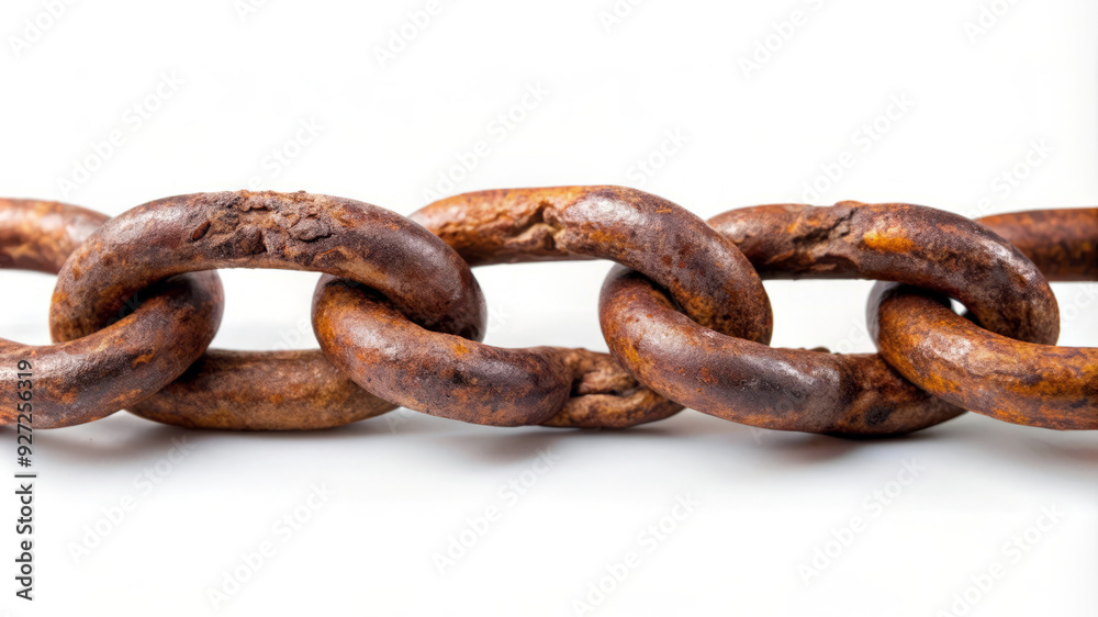 Close-up of Rusty Chain Links. Close-up of Rusty Chain Links.