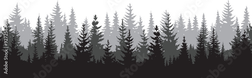 natural forest trees wood green black icon beautiful.