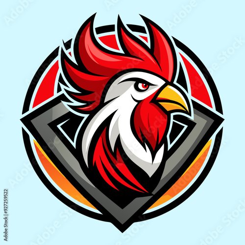 Wallpaper Mural Fierce Rooster Logo Design Vibrant and Bold Avian Mascot Illustration Torontodigital.ca
