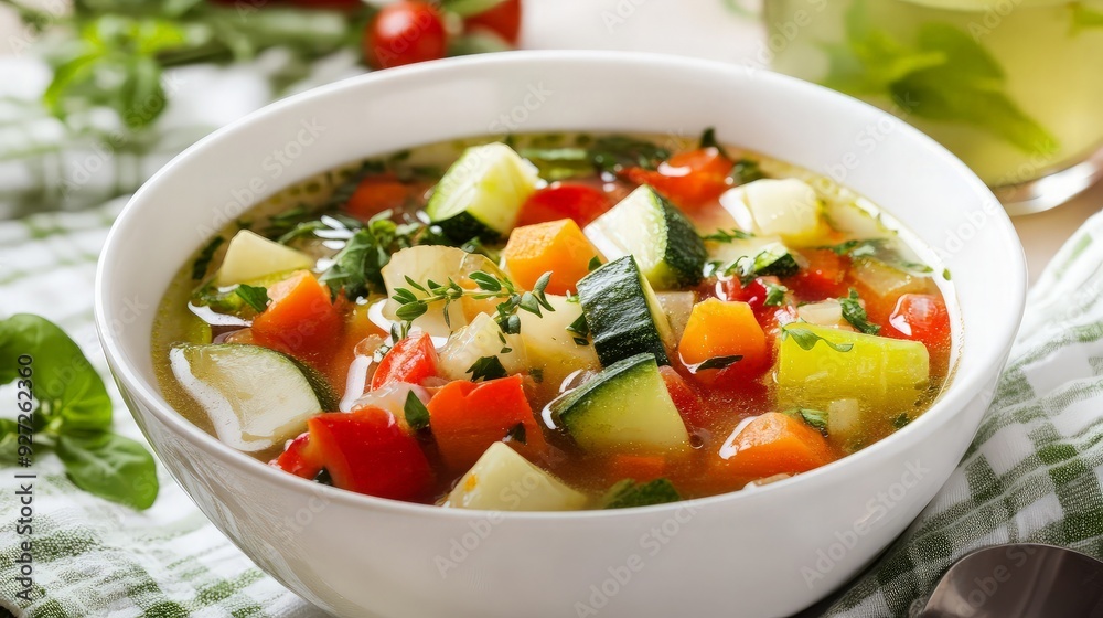 Delicious Vegetable Soup in a Bowl Delicious Vegetable Soup in a Bowl