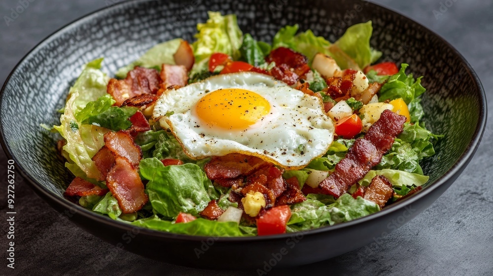 Bacon and egg salad. Bacon and egg salad.