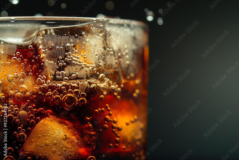 cola with ice isolated on black background cola with ice isolated on black background