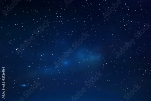 Starry Night Sky with Distant Nebulae and Twinkling Stars Against a Deep Blue Background, Digital Illustration with High Resolution, Depth of Field, and Cinematic Lighting