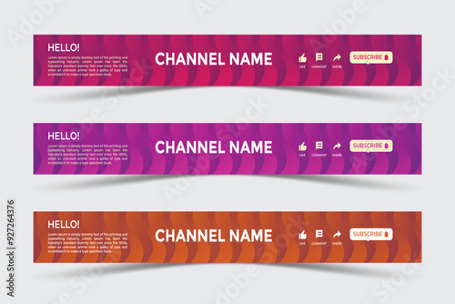 YouTube Header and YouTube Creative Banner design social media cover design.