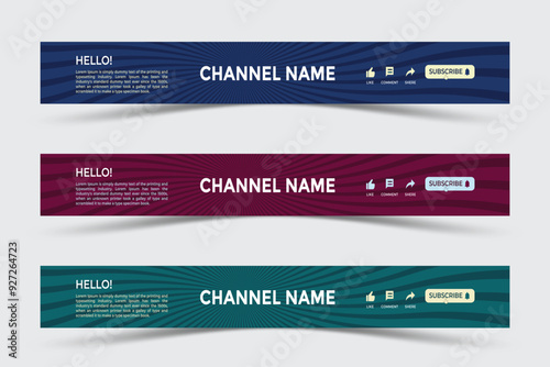 YouTube Header and YouTube Creative Banner design social media cover design.