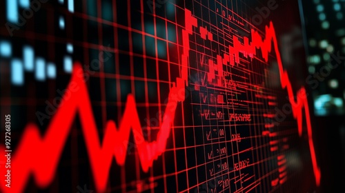A stock market graph sharply dropping downward, indicating a significant market decline.