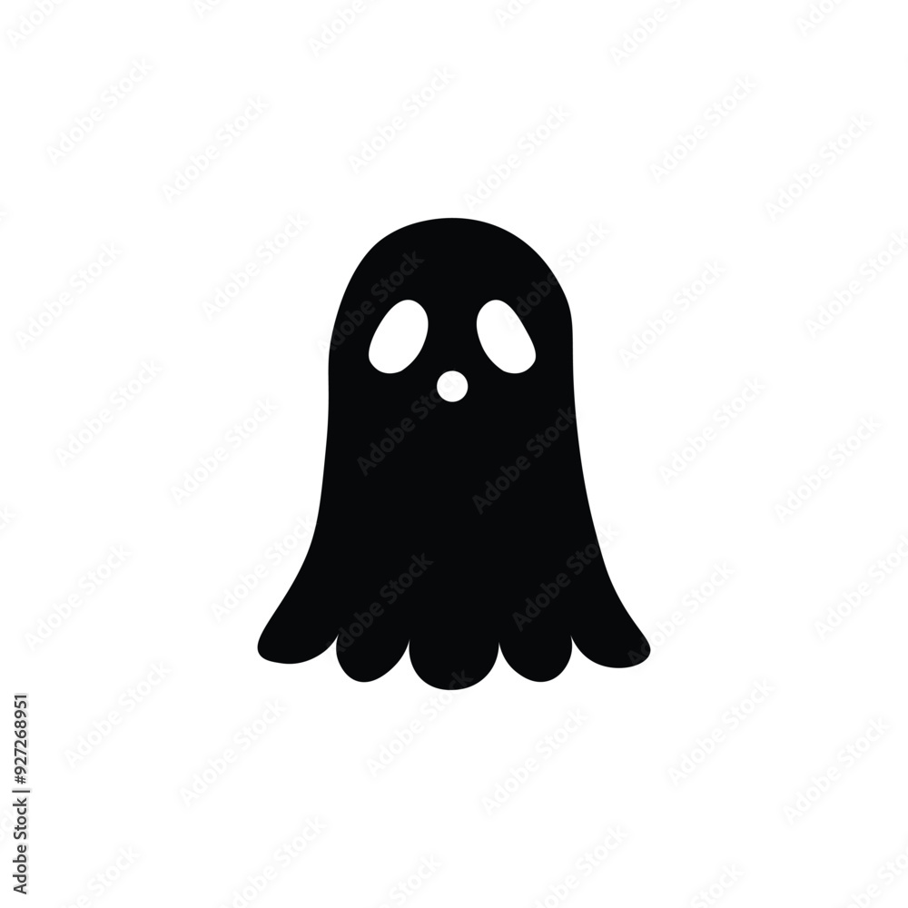 Minimalist Ghost Icon - Perfect for Halloween Graphics Minimalist Ghost Icon - Perfect for Halloween Graphics