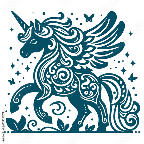 unicorn-horse-design-for-coloring book