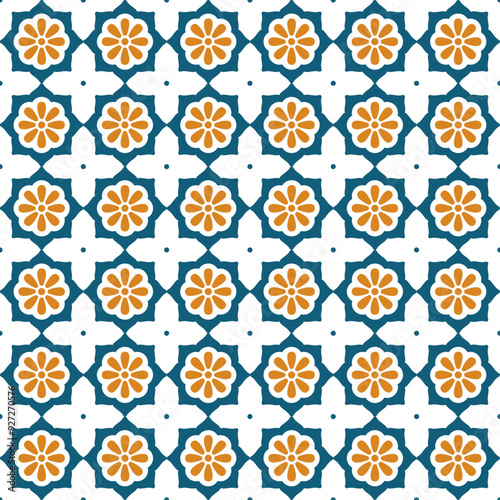Floral decorated seamless pattern