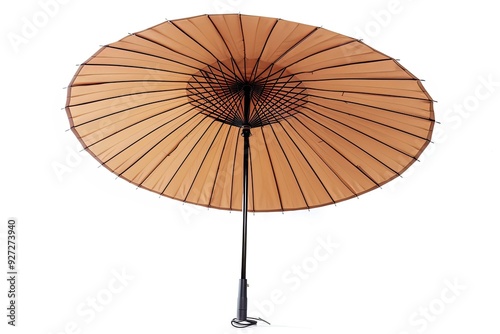 Brown umbrella isolated outdoors