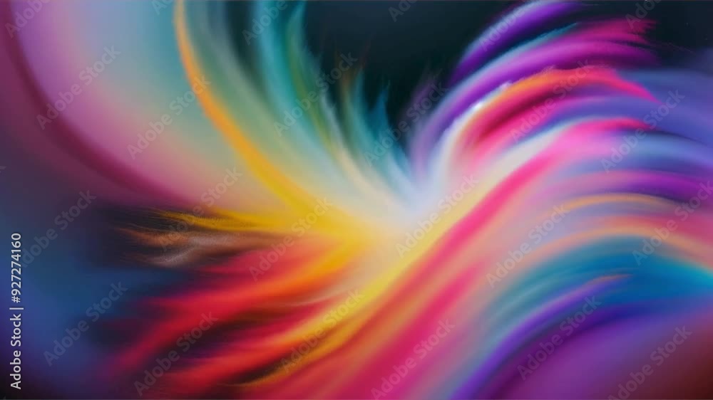 Colorful smoke like wisps floating set against a vibrant animated background Colorful smoke like wisps floating set against a vibrant animated background