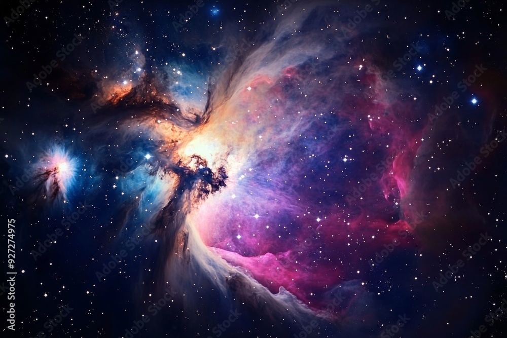 Ultra-Realistic Fantasy Art of the M42 Orion Nebula in Space with Stars ...