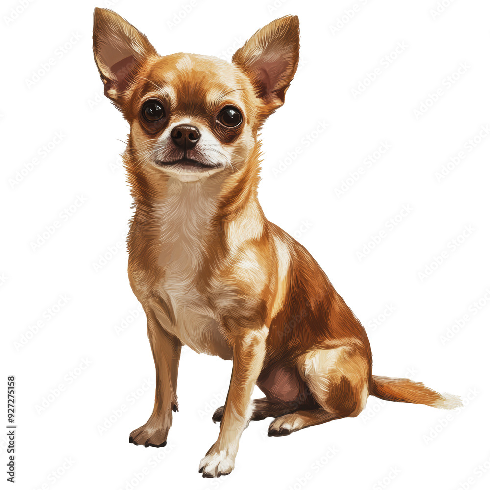 PNG Cute Chihuahua sitting calmly indoors PNG Cute Chihuahua sitting calmly indoors