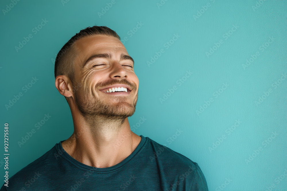 A close up of a man's face with her eyes closed A close up of a man's face with her eyes closed