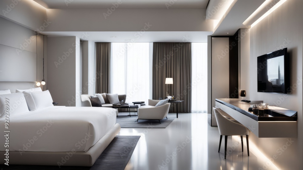 Luxurious modern hotel in a minimalist style