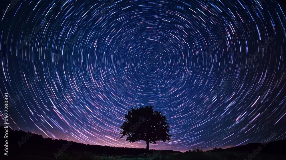 Fototapeta premium A high-resolution digital camera capturing a stunning photo of stars in the night sky
